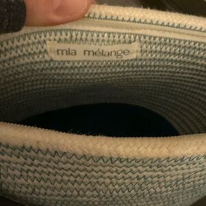 Cream and Blue Crossbody Bag